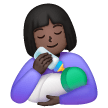 Woman Feeding Baby: Dark Skin Tone on Samsung