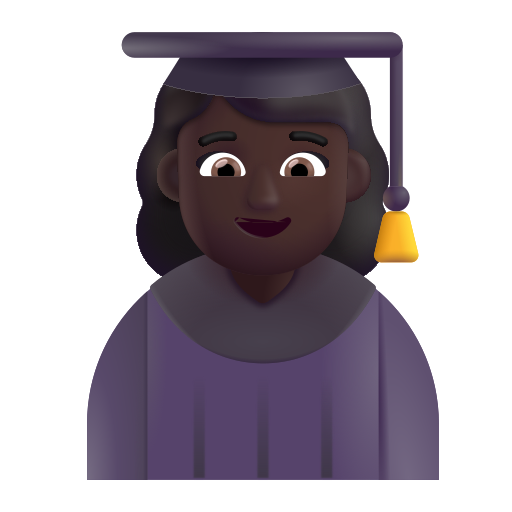 Woman Student: Dark Skin Tone on Microsoft 3D