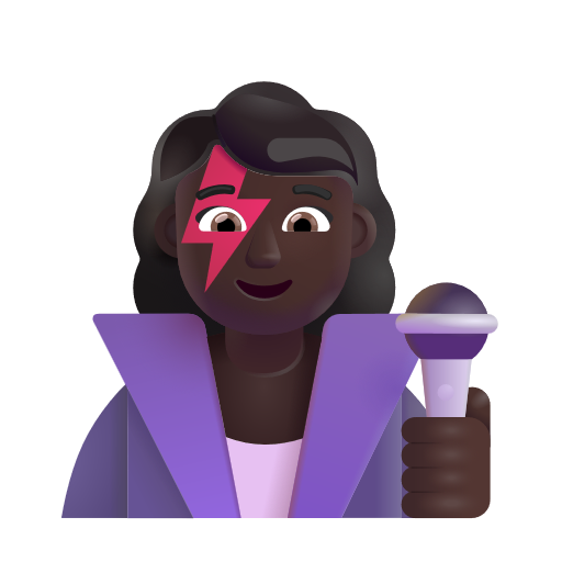 Woman Singer: Dark Skin Tone on Microsoft 3D