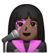 Woman Singer: Dark Skin Tone on Samsung