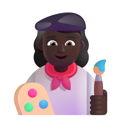 Woman Artist: Dark Skin Tone on Microsoft 3D