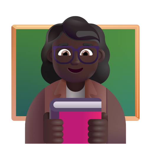 Woman Teacher: Dark Skin Tone on Microsoft 3D