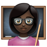 Woman Teacher: Dark Skin Tone on WhatsApp