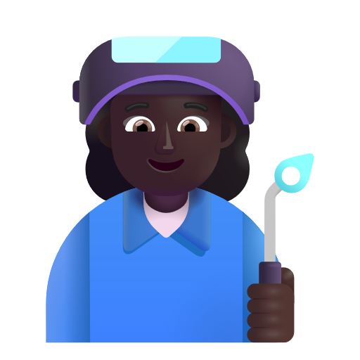 Woman Factory Worker: Dark Skin Tone on Microsoft 3D