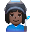 Woman Factory Worker: Dark Skin Tone on Samsung