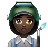 Woman Factory Worker: Dark Skin Tone on WhatsApp