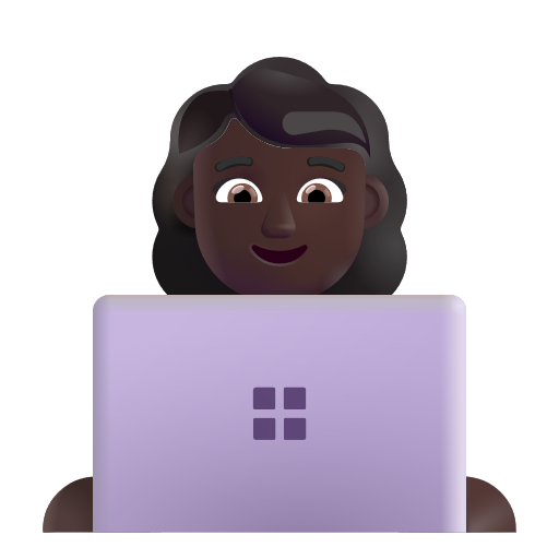 Woman Technologist: Dark Skin Tone on Microsoft 3D
