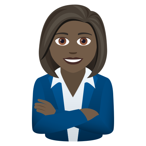 Woman Office Worker: Dark Skin Tone on JoyPixels