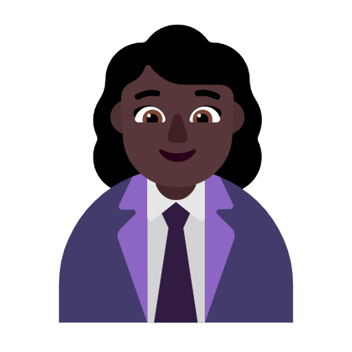 Woman Office Worker: Dark Skin Tone on Microsoft Fluent