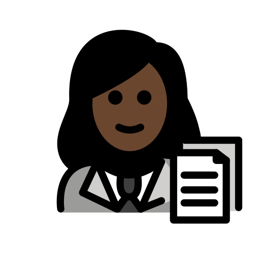 Woman Office Worker: Dark Skin Tone on OpenMoji