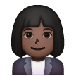 Woman Office Worker: Dark Skin Tone on Samsung