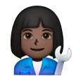Woman Mechanic: Dark Skin Tone on Samsung