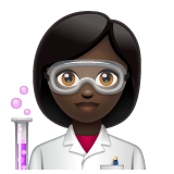 Woman Scientist: Dark Skin Tone on WhatsApp