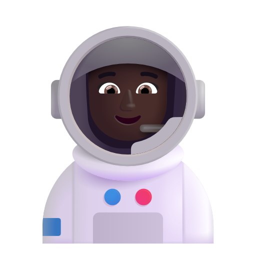 Woman Astronaut: Dark Skin Tone on Microsoft 3D