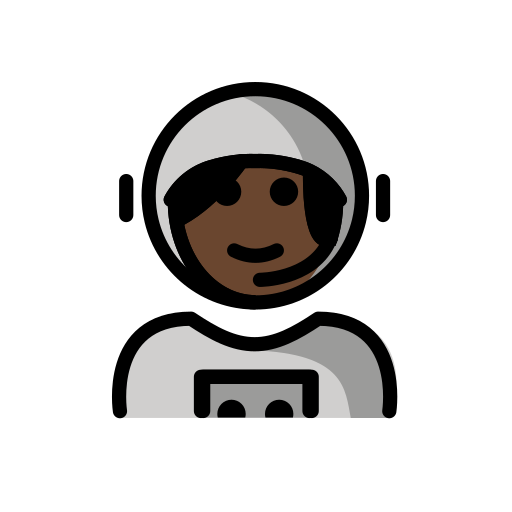 Woman Astronaut: Dark Skin Tone on OpenMoji