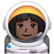Woman Astronaut: Dark Skin Tone on Samsung