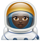 Woman Astronaut: Dark Skin Tone on WhatsApp