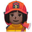 Woman Firefighter: Dark Skin Tone on Samsung