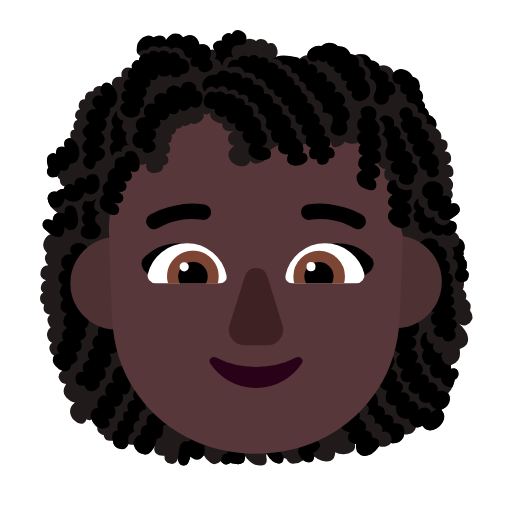 Woman: Curly Hair: Dark Skin Tone on Microsoft Fluent