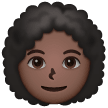 Woman: Curly Hair: Dark Skin Tone on Samsung