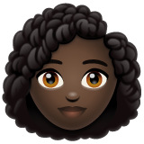 Woman: Curly Hair: Dark Skin Tone on WhatsApp