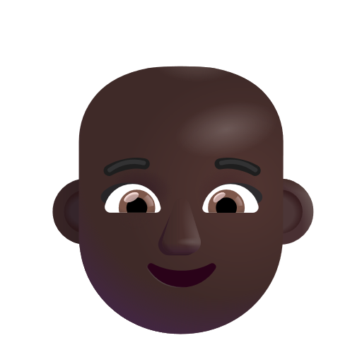 Woman: Bald: Dark Skin Tone on Microsoft 3D