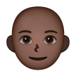 Woman: Bald: Dark Skin Tone on Samsung
