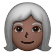 Woman: White Hair: Dark Skin Tone on Samsung