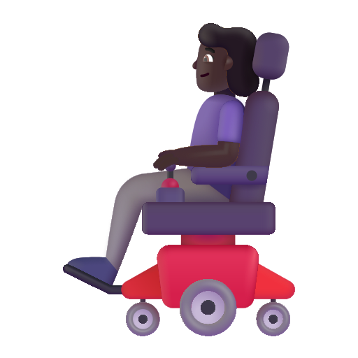 Woman In Motorized Wheelchair: Dark Skin Tone on Microsoft 3D