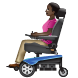 Woman In Motorized Wheelchair: Dark Skin Tone on WhatsApp