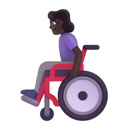 Woman In Manual Wheelchair: Dark Skin Tone on Microsoft 3D