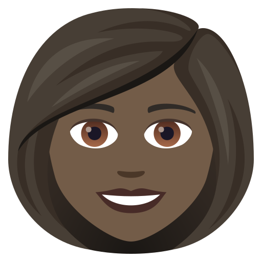 Woman: Dark Skin Tone on JoyPixels
