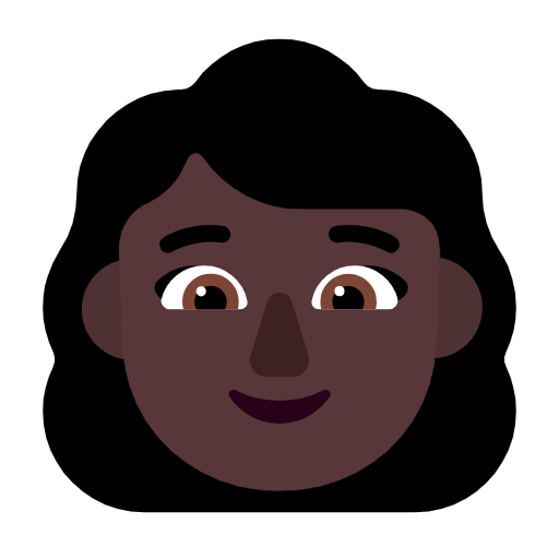 Woman: Dark Skin Tone on Microsoft Fluent