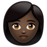 Woman: Dark Skin Tone on WhatsApp