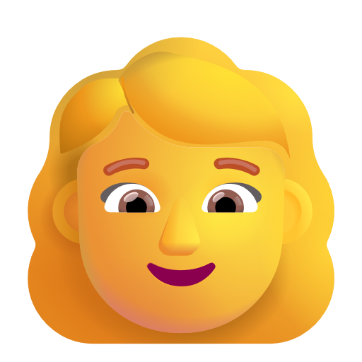 Woman on Microsoft 3D