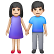 Man And Woman Holding Hands: Light Skin Tone on Samsung