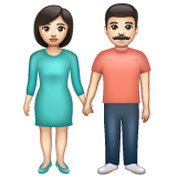 Man And Woman Holding Hands: Light Skin Tone on WhatsApp