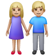 Man And Woman Holding Hands: Medium-Light Skin Tone on Samsung