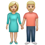 Man And Woman Holding Hands: Medium-Light Skin Tone on WhatsApp