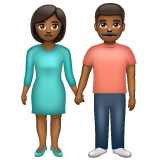 Man And Woman Holding Hands: Medium-Dark Skin Tone on WhatsApp