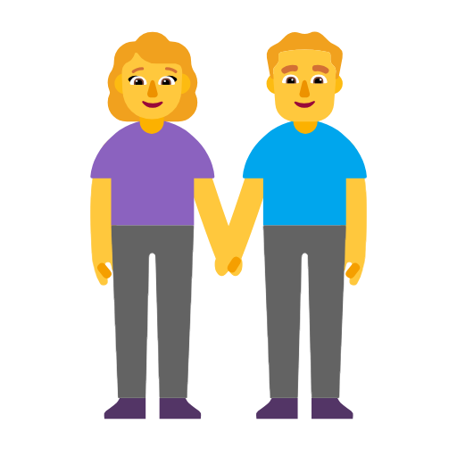 Man And Woman Holding Hands on Microsoft Fluent