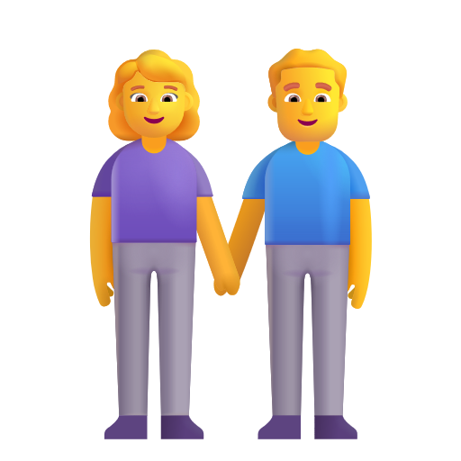 Man And Woman Holding Hands on Microsoft 3D