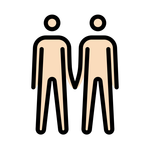 Two Men Holding Hands: Light Skin Tone on OpenMoji