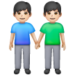 Two Men Holding Hands: Light Skin Tone on Samsung