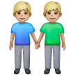 Two Men Holding Hands: Medium-Light Skin Tone on Samsung