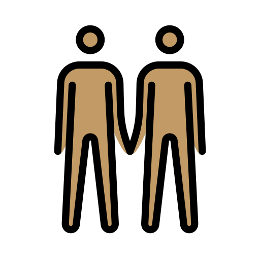 Two Men Holding Hands: Medium Skin Tone on OpenMoji