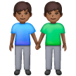 Two Men Holding Hands: Medium-Dark Skin Tone on Samsung