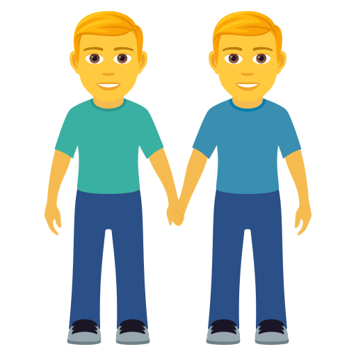 Two Men Holding Hands on JoyPixels