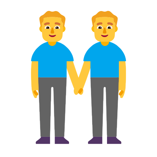 Two Men Holding Hands on Microsoft Fluent