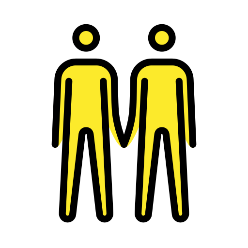 Two Men Holding Hands on OpenMoji
